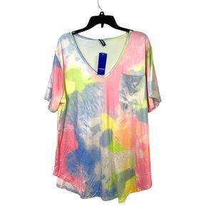 Womens Tie Dye Top Size 2X NWT